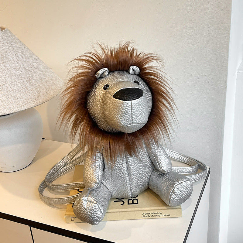 Premium Plush Cartoon Cute Little Lion Casual Bag
