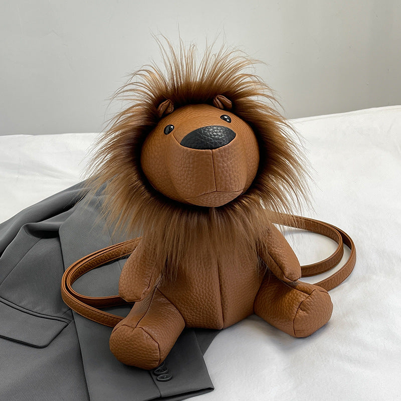 Premium Plush Cartoon Cute Little Lion Casual Bag