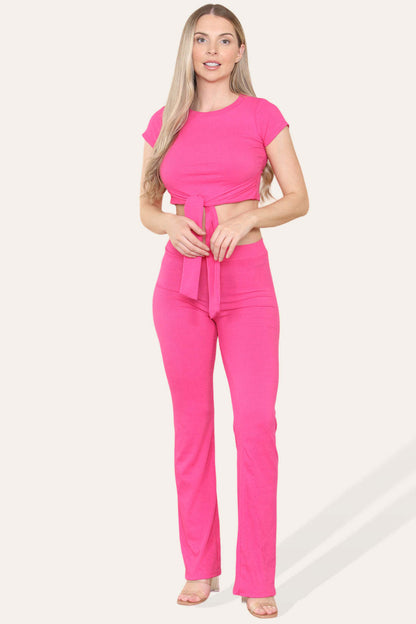 Ribbed High Neck Zipper Collar Jumpsuit Front Unitard Set