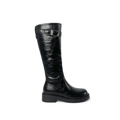 Women's Knee-high Black High-end Martin Boots