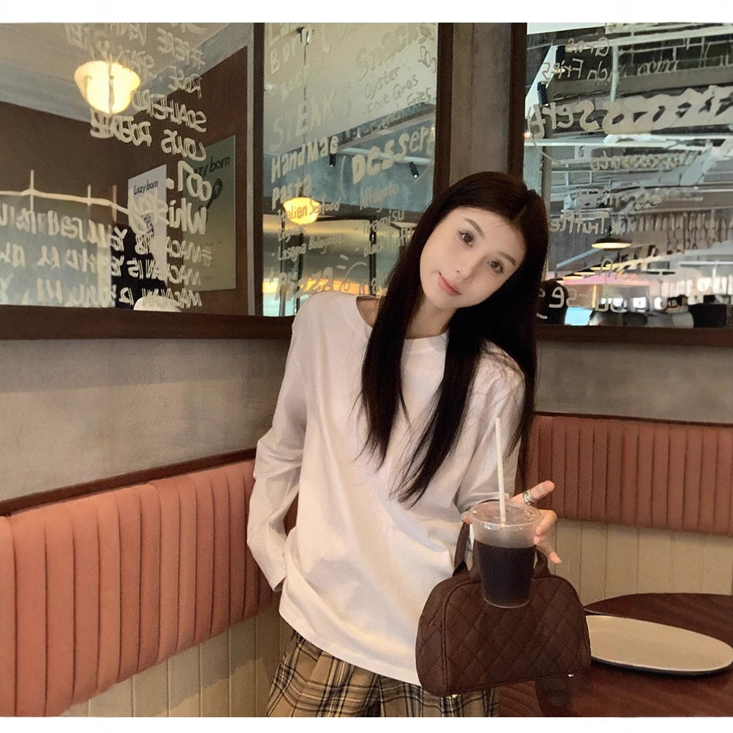 Women's Solid Color Loose Innerwear Base Top