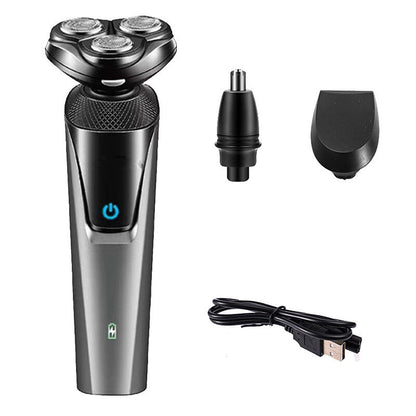 Electric Shaver Mens Razor Rotary Waterproof Pop-Up Beard Trimmer Wet Dry Cordless Nose Hair Cutting Barber Shaving Machine