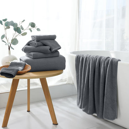 Coral Fleece Bath Towels Pack Of 3 Gray