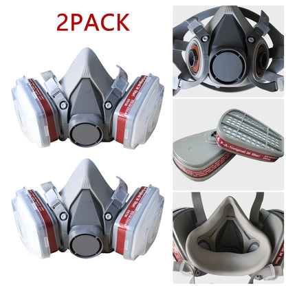 Half Face Gas Mask Respirator Facepiece Spray Painting 6200 Respirator Safety Protector