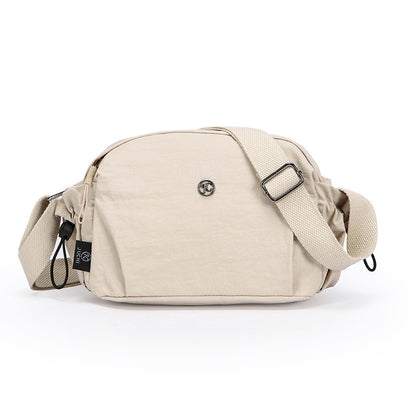 Lightweight Nylon Fashionable Simple Versatile Casual Multi-layer Shoulder Travel Crossbody Bag For Women