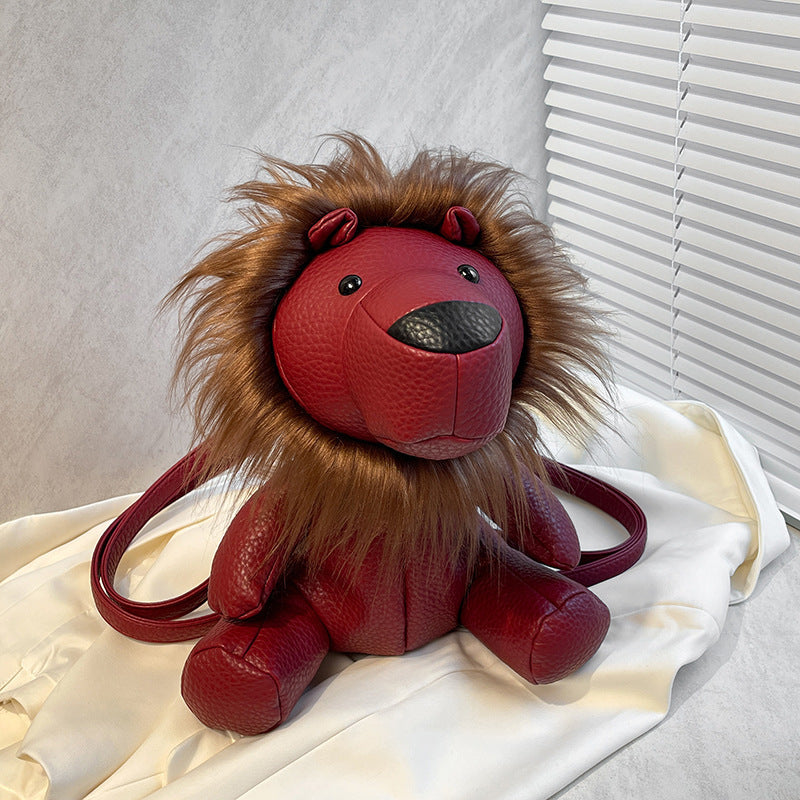 Premium Plush Cartoon Cute Little Lion Casual Bag