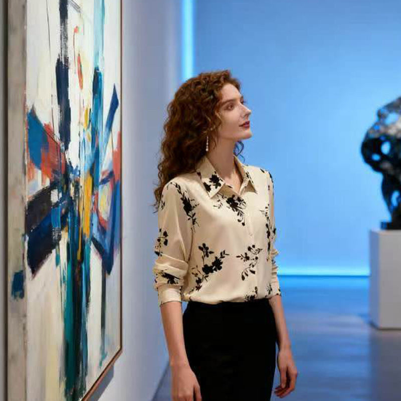 Women's Chiffon Long Sleeve Shirt